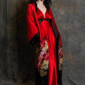 Red Silk Nightgown - 118