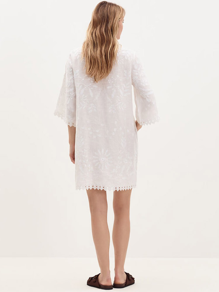 White Linen Dress - 176 - Image 2