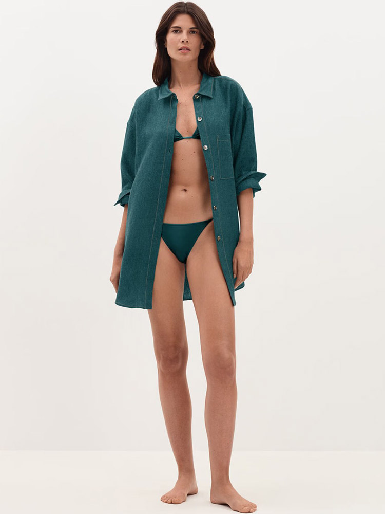 Teal Linen Shirt - 178