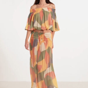 Silk Crepe Blouse & Skirt - 181