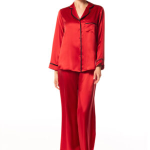 Red Silk Pyjamas - 095
