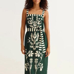 Green Printed Sun Dress - 146