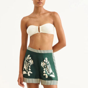Green Printed Shorts - 147