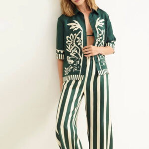 Green Printed Trousers - 148