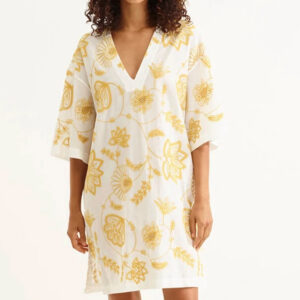 Yellow & White Cover-up - 153